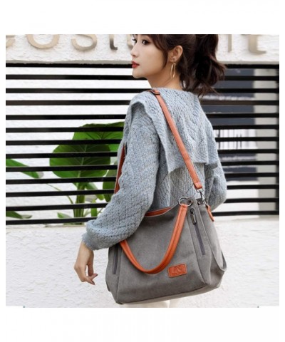 Womens Handbags Canvas Tote Bag Shoulder Bags Satchel Hobo Purse Casual Bag Ladies Daypack Crossbody Bag-Khaki Khaki $25.01 T...