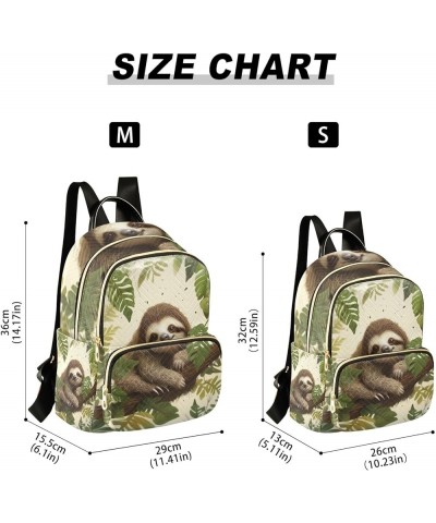 Tie Dye Woman Backpack Purse Quilted Travel Backpack Purse Little Sloth Hangs on Branch Medium $22.61 Backpacks