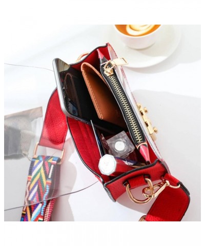 Transparent Bag for Women 2018 Spring Candy Color Funny Little Bag Wide Shoulder Strap Messenger Bag Mini Jelly Bag Huangse $...