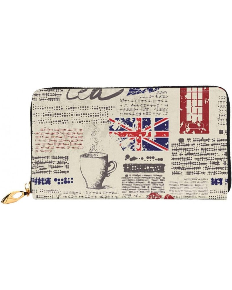 Union Jack British Flag Leather Wallet Credit Card Holder Wallet Fashion Wristlet Wallet Clutch Purse For Women And Men $19.9...