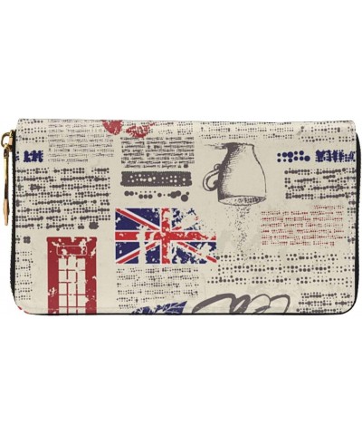 Union Jack British Flag Leather Wallet Credit Card Holder Wallet Fashion Wristlet Wallet Clutch Purse For Women And Men $19.9...