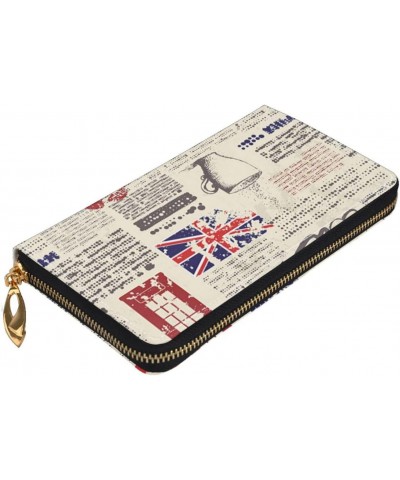 Union Jack British Flag Leather Wallet Credit Card Holder Wallet Fashion Wristlet Wallet Clutch Purse For Women And Men $19.9...