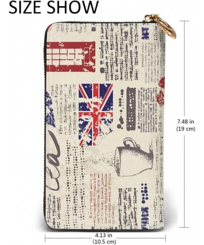 Union Jack British Flag Leather Wallet Credit Card Holder Wallet Fashion Wristlet Wallet Clutch Purse For Women And Men $19.9...