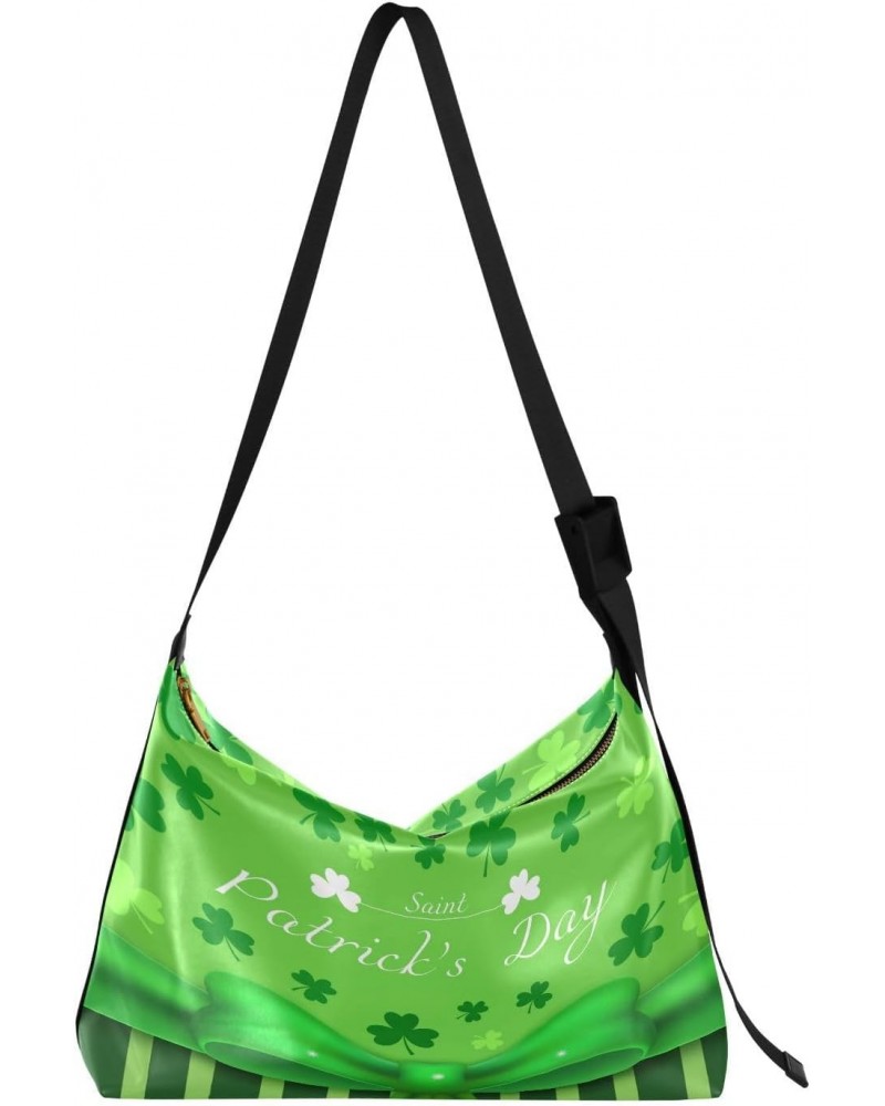 Summer Birds Butterflies Saint Patrick's Day Bow Hobo Crossbody Bags for Women Leather Large Shoulder Bag Cross Body Nature G...