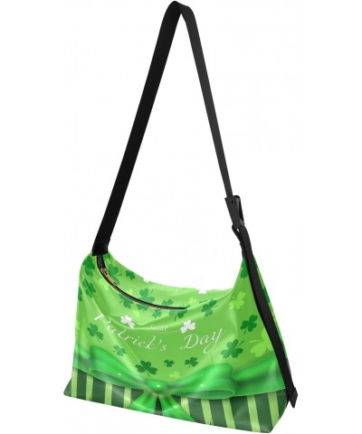 Summer Birds Butterflies Saint Patrick's Day Bow Hobo Crossbody Bags for Women Leather Large Shoulder Bag Cross Body Nature G...