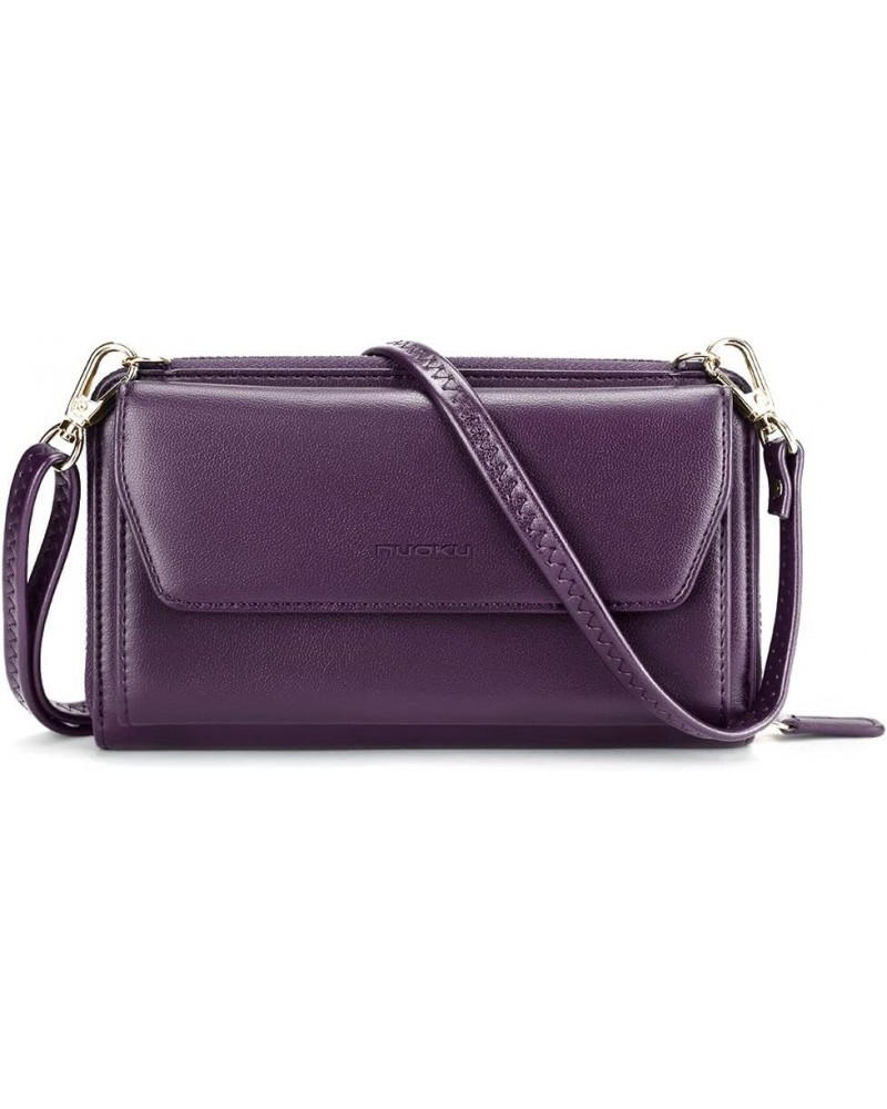 Wallets for Women Credit Card Slots with RFID Blocking Large Capacity Wristlet 2 - Purple $20.39 Wristlets