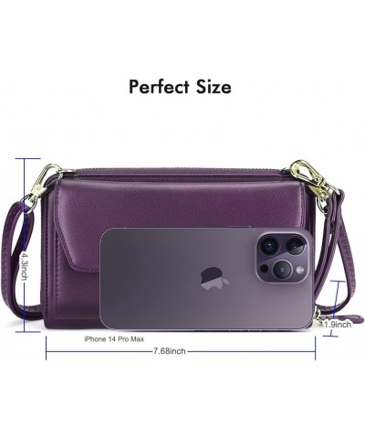 Wallets for Women Credit Card Slots with RFID Blocking Large Capacity Wristlet 2 - Purple $20.39 Wristlets