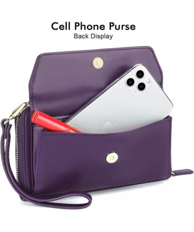 Wallets for Women Credit Card Slots with RFID Blocking Large Capacity Wristlet 2 - Purple $20.39 Wristlets