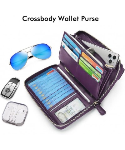 Wallets for Women Credit Card Slots with RFID Blocking Large Capacity Wristlet 2 - Purple $20.39 Wristlets