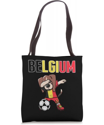 Dabbing Beagle Belgium Soccer Fans Jersey Belgian Flag Sport Tote Bag $11.25 Totes