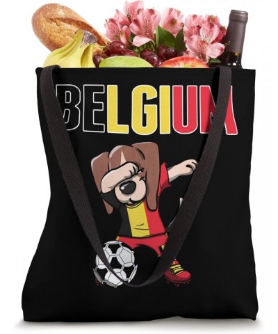 Dabbing Beagle Belgium Soccer Fans Jersey Belgian Flag Sport Tote Bag $11.25 Totes