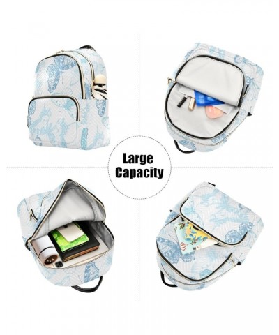 Travel Backpack Purse for Women Fashion Anti-theft Work Casual Blue Butterfly 3 Daypack Shoulder Bag Medium Size Medium $20.3...