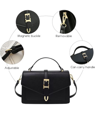 Crossbody Bags for Women - Small Cross Body Purse Trendy Shoulder Bag Leather Handbags Evening Bag Clutch Satchel Black $16.0...