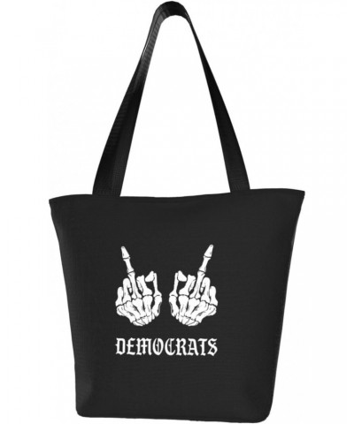 Fuck Biden Democrats Women'S Casual One Shoulder Carry Shopping Bag Large Capacity Working Storage Handbag $21.16 Shoulder Bags