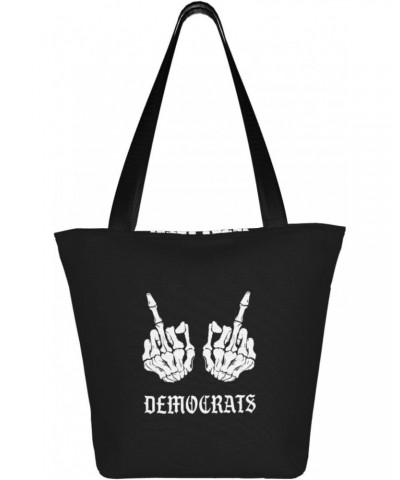 Fuck Biden Democrats Women'S Casual One Shoulder Carry Shopping Bag Large Capacity Working Storage Handbag $21.16 Shoulder Bags