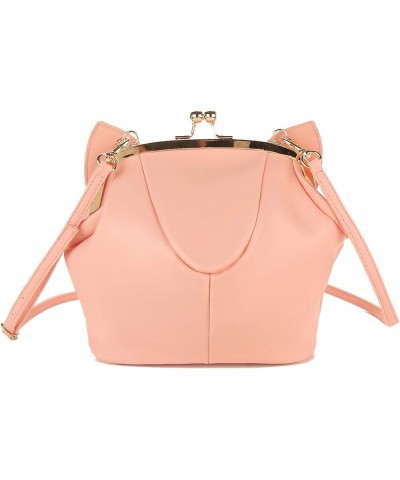 Girls Mini Handbag Cute Pu Leather Shoulder Bags for Women Satchel Bag Fashion Crossbody Purse with Bow 1 Pink $19.43 Satchels