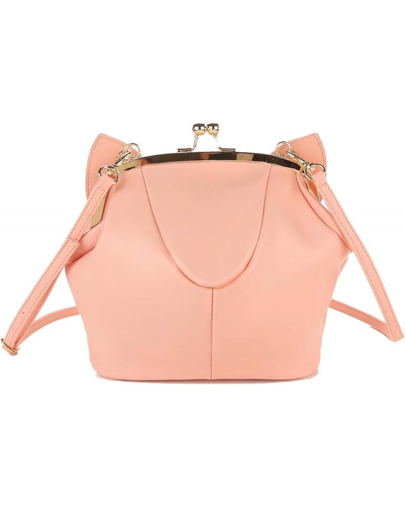 Girls Mini Handbag Cute Pu Leather Shoulder Bags for Women Satchel Bag Fashion Crossbody Purse with Bow 1 Pink $19.43 Satchels