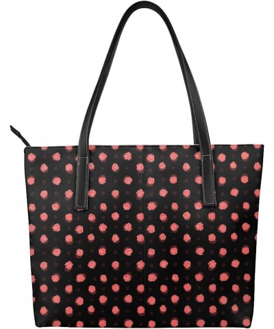 Tote Bag for Women,Shoulder Handbag Travel Totes Waterproof Bag Large Capacity with Zipper Roses Flowers $14.40 Totes