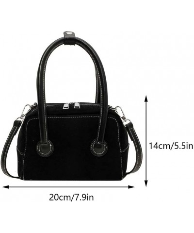 Crossbody Bags for Women Flannel Purse Shoulder Sling Bag Handbag Satchel Small Top Handle Bag with Adjustable Strap Black $1...