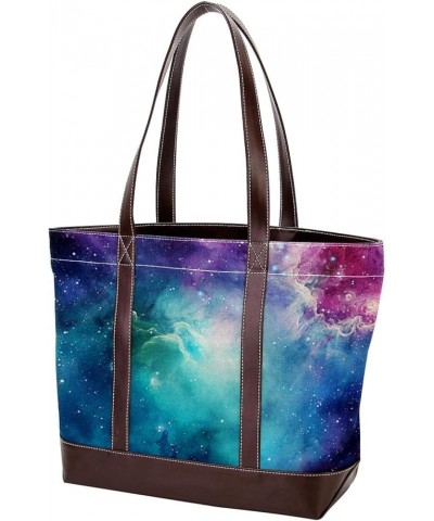 Tote Bag, Large Tote Bags for Women, Tote Bag with Zipper, Purple Nebula Universe, Womens Tote Bag Design 1642 $26.39 Totes