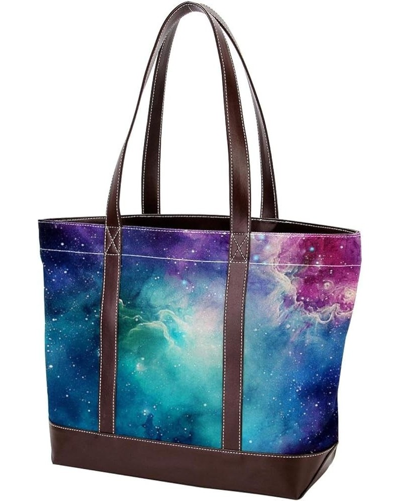 Tote Bag, Large Tote Bags for Women, Tote Bag with Zipper, Purple Nebula Universe, Womens Tote Bag Design 1642 $26.39 Totes