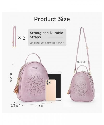 Small Backpack Purse for Women Cute Mini Backpacks PU Leather Crossbody Shoulder Bags Multifunctional Handbags 08-purple $14....