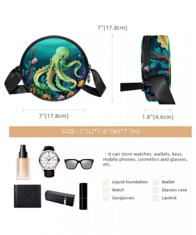 Crossbody Bags for Women,Crossbody Bag Men,Small Sling Bag,Big Devilfish Ocean Octopus,Crossbody Purse $8.98 Crossbody Bags