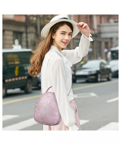 Small Backpack Purse for Women Cute Mini Backpacks PU Leather Crossbody Shoulder Bags Multifunctional Handbags 08-purple $14....