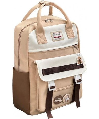 Waterproof Large Capacity Backpack Bonus Badge Charm Top Smart Compartments with pins and Accessories (Red) Beige $18.65 Back...