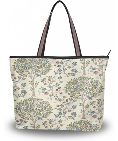 Womens Tote Bag, William Morris Prints 1RE39 Ladies Zip Shoulder Handbags $9.60 Shoulder Bags