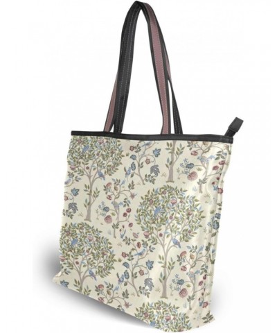 Womens Tote Bag, William Morris Prints 1RE39 Ladies Zip Shoulder Handbags $9.60 Shoulder Bags