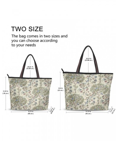 Womens Tote Bag, William Morris Prints 1RE39 Ladies Zip Shoulder Handbags $9.60 Shoulder Bags