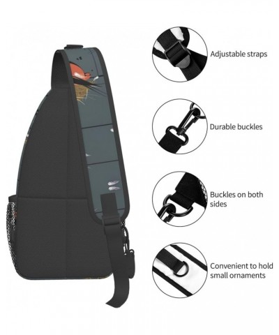 Astronaut Crossbody Bag Chest Shoulder Bag Small Casual Backpack Suitable For Women Men Hiking Barn Swallow in Graphite $20.1...