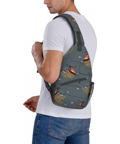 Astronaut Crossbody Bag Chest Shoulder Bag Small Casual Backpack Suitable For Women Men Hiking Barn Swallow in Graphite $20.1...