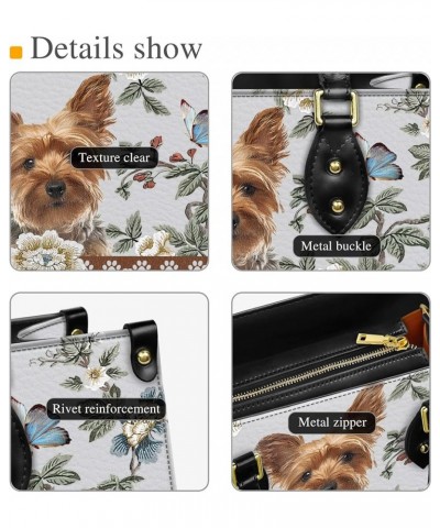 Personalized Yorkshire Terrier Dog Handbags, Custom Name Dog Leather Bags, Purses, Shoulder Bag, Gift For Dog Mom Dog Lover S...