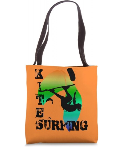 Kite Surfing WIth Freestyle Kitesurfer And Kite 9 Tote Bag $11.04 Totes