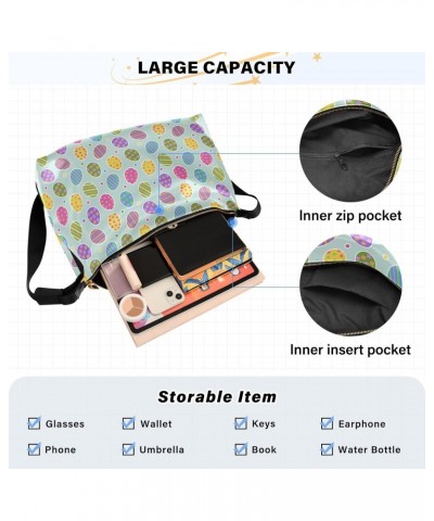 Easter Egg Hobo Bags for Women Leather Handbag Shoulder Bag Purses Crossbody Bag for Work Travel Gifts $16.17 Hobo Bags