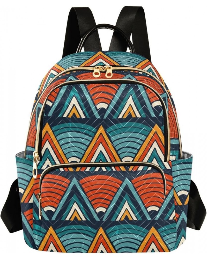 Tribal Ethnic Geometric Retro Women's Backpack Purse Causal Daypack Work Travel College Business Trip Bag Shoulder Bag Small ...