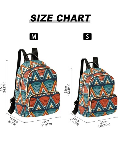 Tribal Ethnic Geometric Retro Women's Backpack Purse Causal Daypack Work Travel College Business Trip Bag Shoulder Bag Small ...