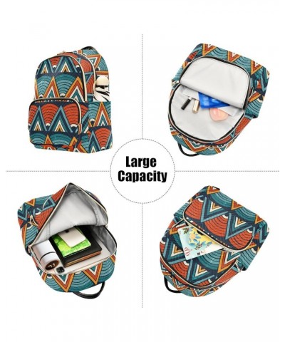 Tribal Ethnic Geometric Retro Women's Backpack Purse Causal Daypack Work Travel College Business Trip Bag Shoulder Bag Small ...