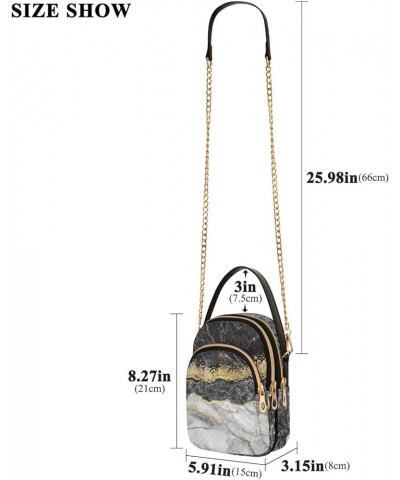 Golden Black Marble Crossbody Bags for Women Fanny Packs Small Sling Cross Body Bag Phone Mini Wallet Purse J001 $10.70 Cross...