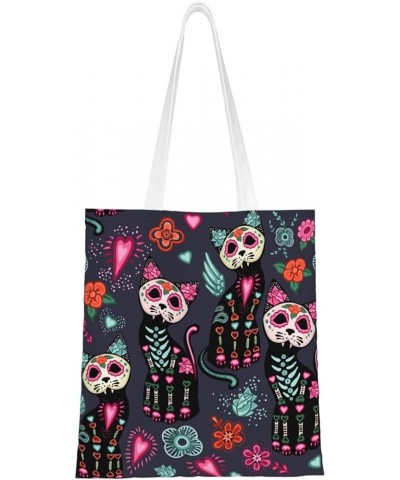 Halloween Skulls Single Shoulder Fashion Canvas Tote Shopping Bags Handbags For Men And Women Halloween Skulls34 $11.72 Totes