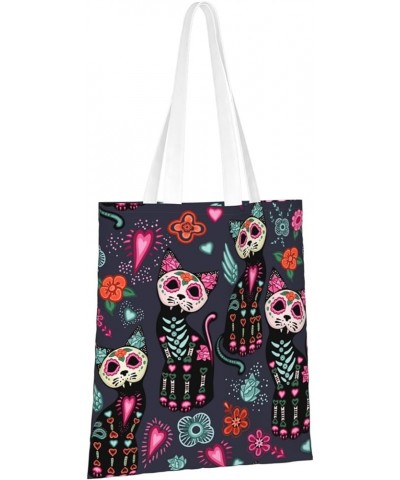 Halloween Skulls Single Shoulder Fashion Canvas Tote Shopping Bags Handbags For Men And Women Halloween Skulls34 $11.72 Totes