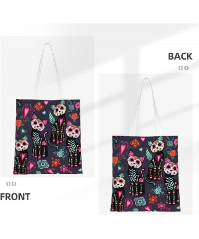 Halloween Skulls Single Shoulder Fashion Canvas Tote Shopping Bags Handbags For Men And Women Halloween Skulls34 $11.72 Totes