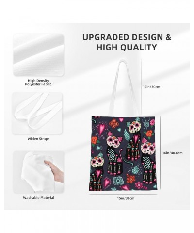 Halloween Skulls Single Shoulder Fashion Canvas Tote Shopping Bags Handbags For Men And Women Halloween Skulls34 $11.72 Totes