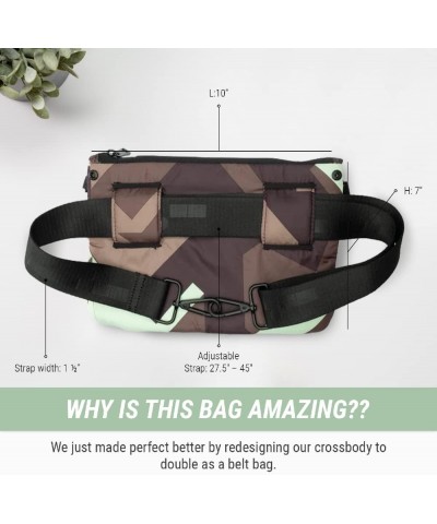 Crossbody Belt Bag Olive Camo $42.78 Crossbody Bags