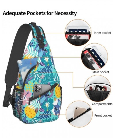 Cartoon Sling Bag Chest Crossbody Bag Men Women Casual Sling Backpacks For Travel Hiking Sport Ae28 $17.03 Backpacks