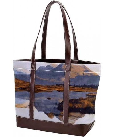 Tote Bag for Women, Large Tote Bag, Women's Tote Handbags, Landscape Snow Mountain Lake, Womens Tote Bag Design 12023 $28.79 ...