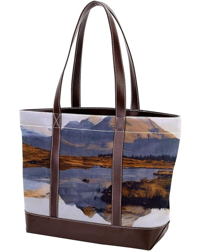 Tote Bag for Women, Large Tote Bag, Women's Tote Handbags, Landscape Snow Mountain Lake, Womens Tote Bag Design 12023 $28.79 ...