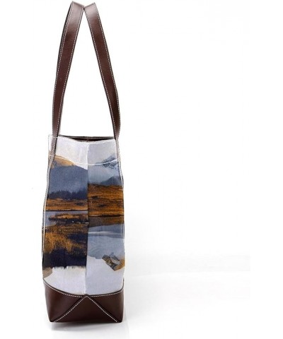 Tote Bag for Women, Large Tote Bag, Women's Tote Handbags, Landscape Snow Mountain Lake, Womens Tote Bag Design 12023 $28.79 ...